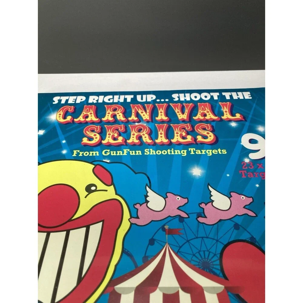 GunFun Carnival Series 9 Multicolor Paper Shooting Targets 23x35 in